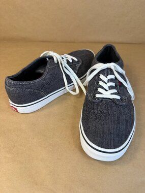 Vans Off The Wall Skate Shoes Dark Gray Canvas Lace Up 500714 Men's Size 11 Low